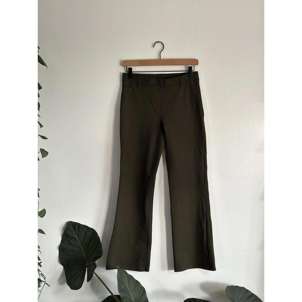 Quince Ultra-Stretch Ponte Size S Straight Leg 4-Pocket Pants Olive
